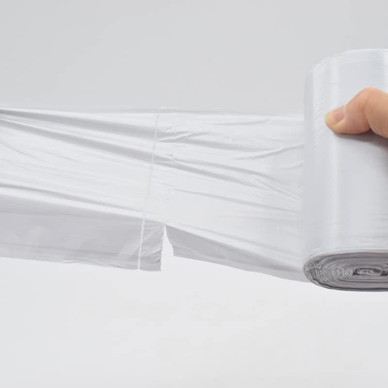SUBEKYU Mini Trash Bags - 105 Count Unscented White Bags for Desktop Wastebaskets
