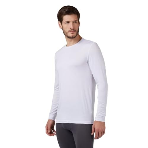 32 Degrees Heat Men's Lightweight Crew Base Layer Thermal Top | Form Fitting | Long Sleeve| 4-Way Stretch