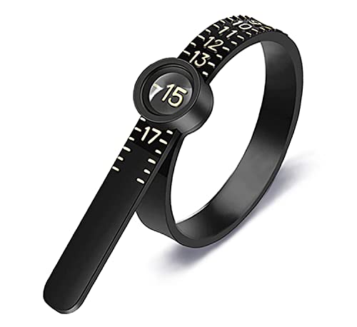 JRONGHE Ring Sizer Measuring Tool with Magnified Glass, Sizes 1-17