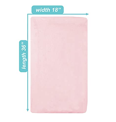 100% Natural Cotton Fitted Cradle/Bassinet Sheet - Baby Pink, 36" x 18"