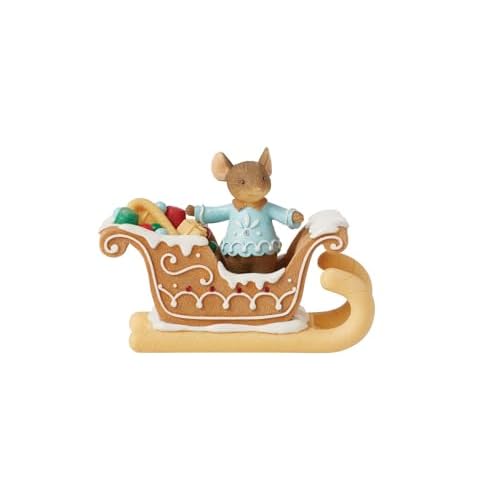Enesco Tails with Heart Christmas Sweet Deliveries Miniature Figurine, 1.57 Inch, Multicolor