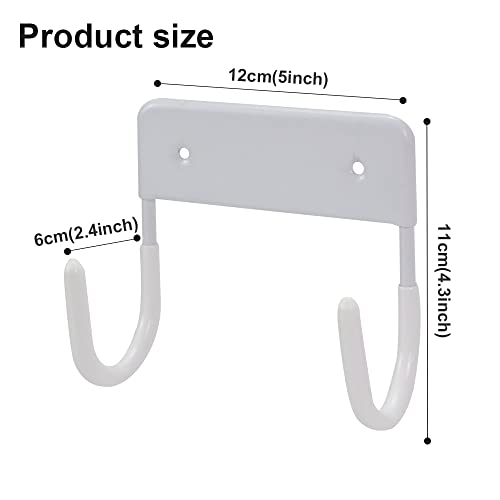 EXCLEN Wall-Mounted Ironing Board Holder - Durable White Steel Rack