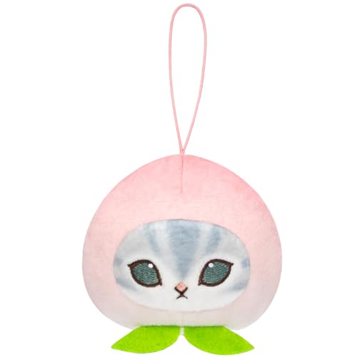Mofusand Fresh Fruit Meow Face Plush Keychain - Kawaii Cat Collectible