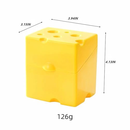 CREHNIL Cheese Slice Storage Container - Yellow ABS Fridge Keeper