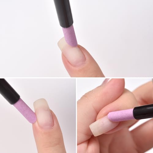 10Pcs Pumice Stone Nail File Cuticle Remover Pen Manicure Tool