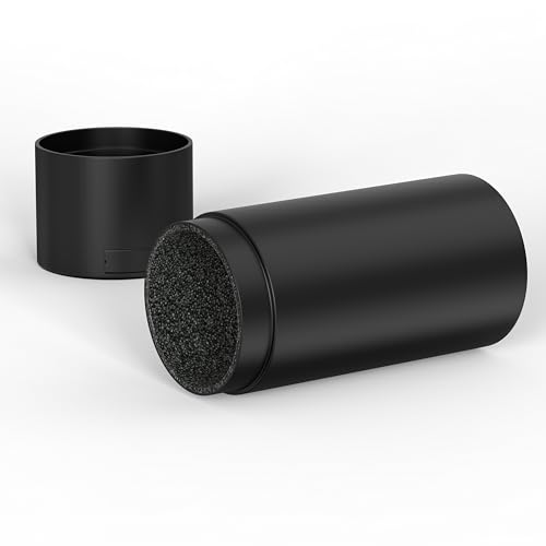 Black Airtight Vacuum Sealed Herb Storage Jar - Smell Proof Travel Stash Container