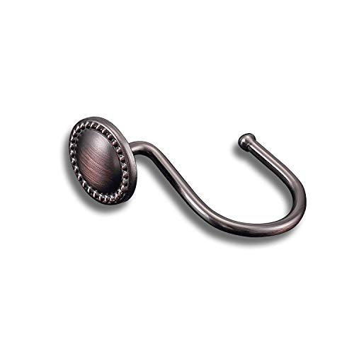CHICTIE Oil Rubbed Bronze Shower Curtain Hooks - Set of 12