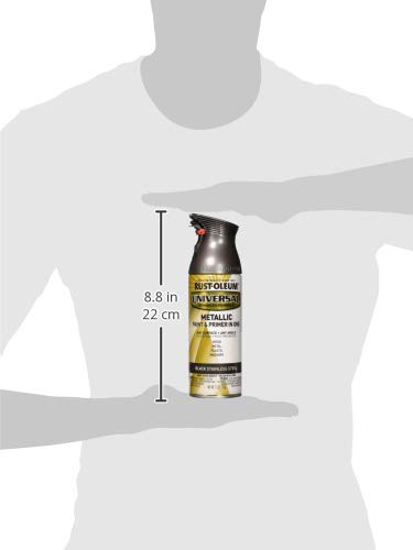 Rust-Oleum Metallic Spray Paint, Black Stainless Steel, 11 oz (Pack of 4)