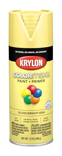 Krylon COLORmaxx Gloss Spray Paint 12 Oz - Bright Idea Yellow