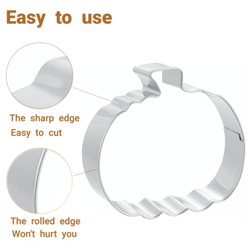 Halloween Cookie Cutters Set - 8 Stainless Steel Shapes (3-3.6")