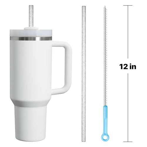 Glitter Straws for Stanley Tumblers - 12 Inch BPA-Free (6 Pack)