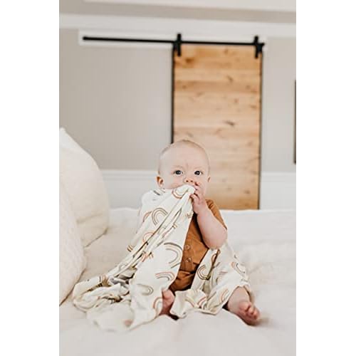 Copper Pearl Large Premium Knit Baby Swaddle Receiving Blanket Kona