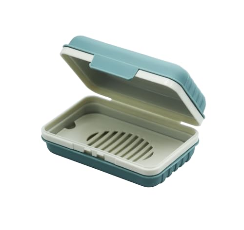 2 Pack Travel Soap Case Holder - Leakproof Portable Soap Box with Drain
