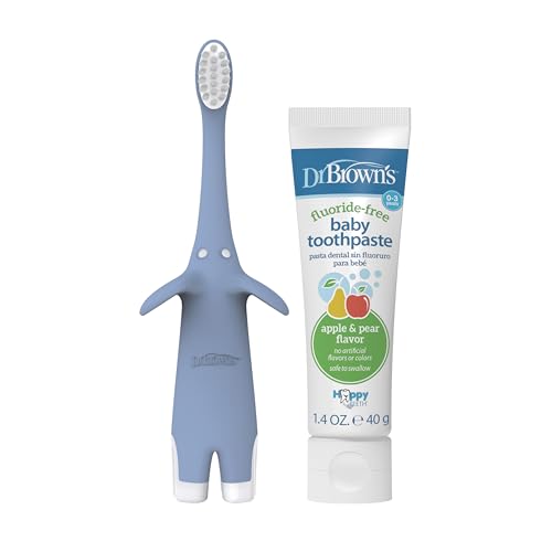 Dr. Brown's Infant-to-Toddler Toothbrush & Fluoride-Free Toothpaste Set