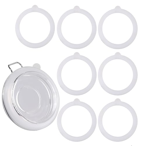7-Pack Silicone Jar Gaskets for Mason Jars - 3.75 Inch Airtight Seals