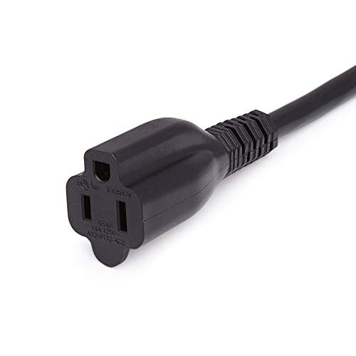 Amazon Basics 15-Foot Indoor Extension Cord, 16 AWG, 13 Amp, 2-Pack, Black