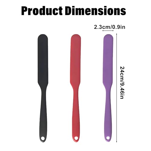 3-Piece Silicone Jar Spatula Set - Heat-Resistant & Dishwasher Safe