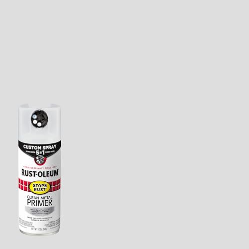 Rust-Oleum Stops Rust 5-in-1 Clean Metal Primer, Flat White, 12 oz