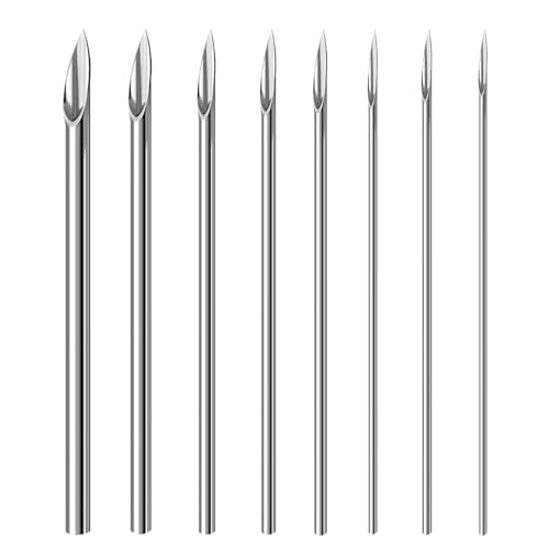 WOLAYI 40PCS Mixed Body Piercing Needles Sterile Stainless Steel Assorted Sizes