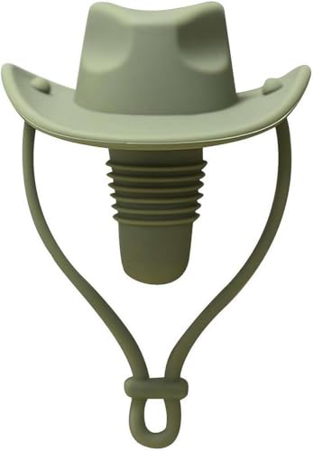 Silicone Wine Stopper - Cute Cowboy Leak-Proof Bottle Cap Sealer Green