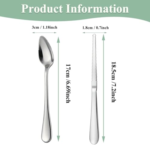 Berglander 5-Piece Stainless Steel Grapefruit Spoon Set with Knife