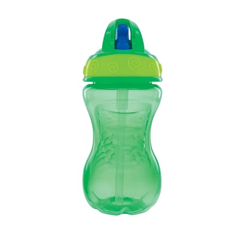 Nuby Flip-It Easy Grip Sippy Cups - 10 oz, No-Spill Straw, 2 Pack
