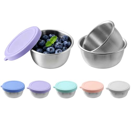 Emptycolor 6-Pack Stainless Steel Salad Dressing Containers