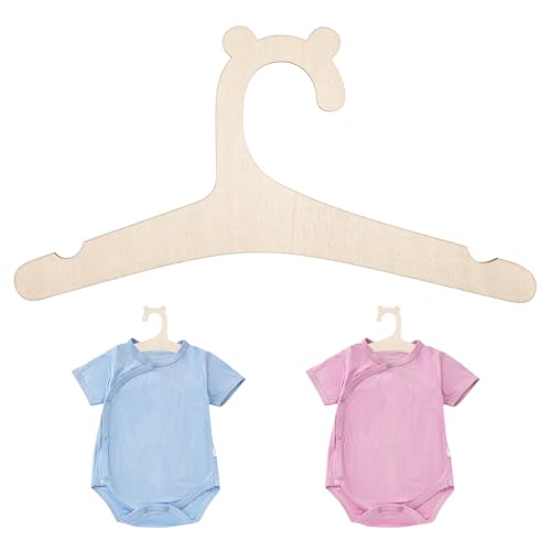 Yuomeaz 10-Piece Wooden Baby Clothes Hangers - 9-Inch Small Closet Organizers
