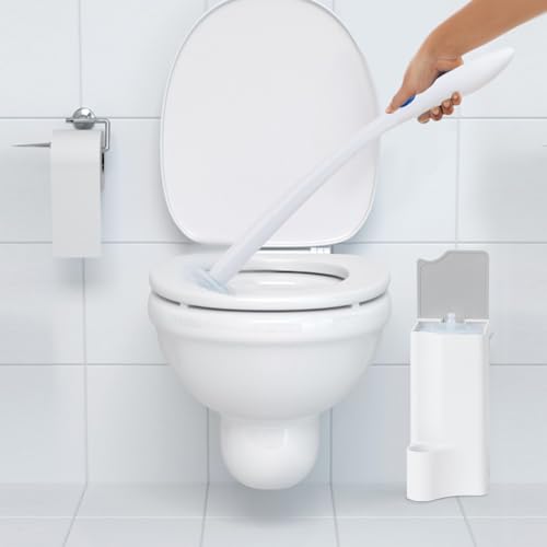 TEITEAI 2 Pack Clorox Toilet Wand Holder - White & Gray