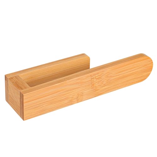 Maveite 8-Inch Bamboo Towel Bar - Self-Adhesive Wall Mounted Towel Rack