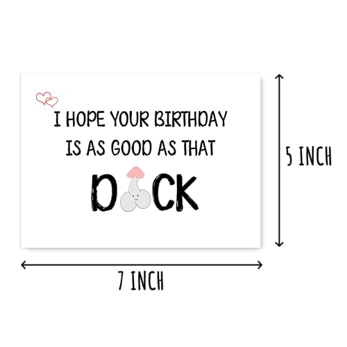 Humorous Birthday Card for Boyfriend | I Hope Your Birthday Is As Good As That Dick