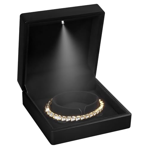 Hatori Velvet Bracelet Box with LED Light – Jewelry Organizer for All Occasions