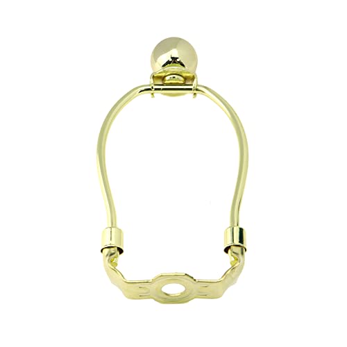 KUMGROT 5-Inch Heavy Duty Antique Lamp Harp with Ball Finial
