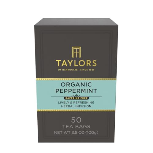 Taylors of Harrogate Organic Peppermint Herbal Tea, 50 Tea Bags