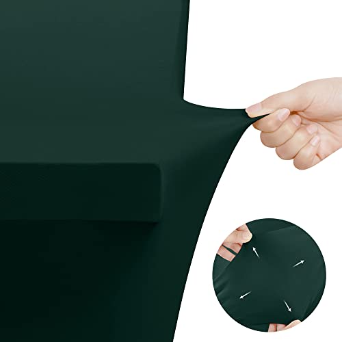 Utopia Kitchen 4FT Hunter Green Spandex Table Cloth - 2 Pack