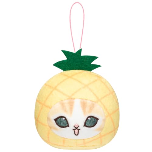 Mofusand Fresh Fruit Meow Face Plush Keychain - Kawaii Cat Collectible