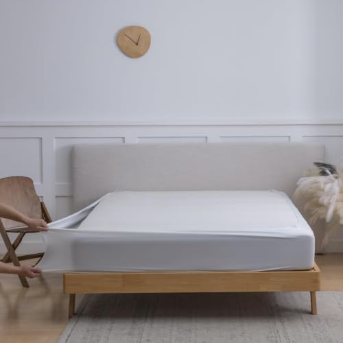 VTNXUN White Full Size Box Spring Cover 4-Way Stretch Elastic Mattress Protector