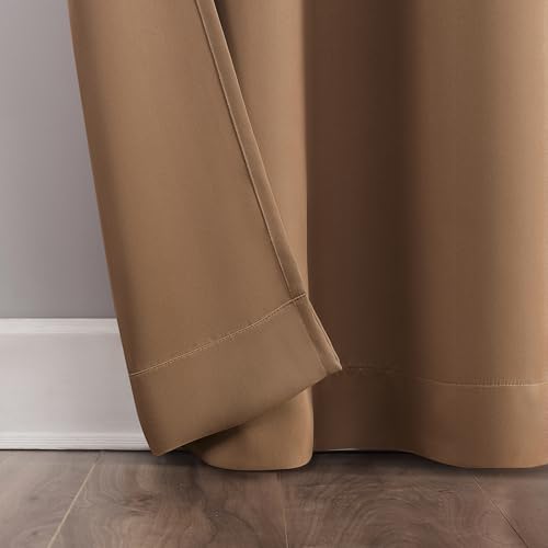 Sun Zero Easton Blackout Grommet Curtain Panel, Sunbaked Brown, 40" x 84"