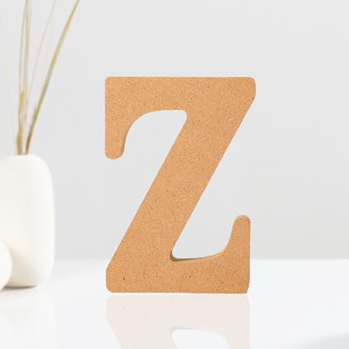 Unfinished Wooden Letters for DIY Wall Decor - 4 Inch Craft Letters