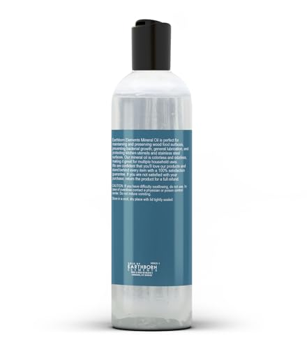 Earthborn Elements Mineral Oil 8 oz - Pure, Undiluted & Additive-Free