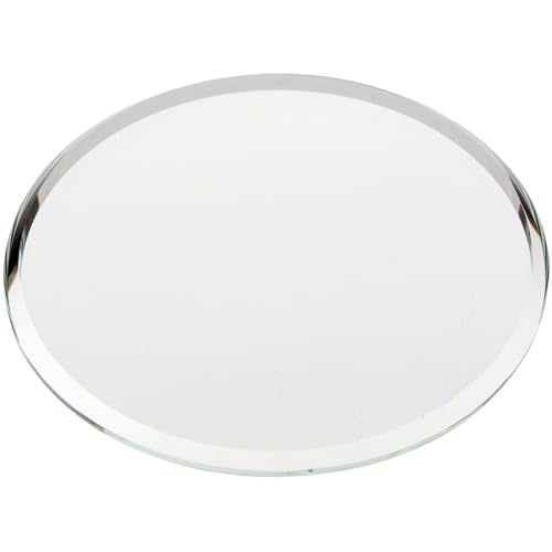 Plymor 2.5 Inch Round Beveled Glass Mirror Circle - 3mm Thickness, Pack of 1