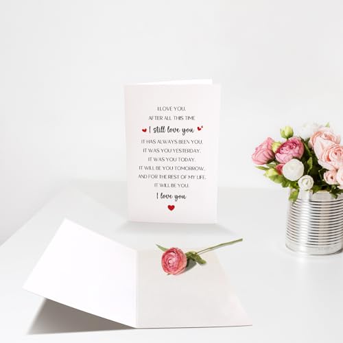 Chenive Romantic Anniversary Greeting Card for Husband, Wife and Partner