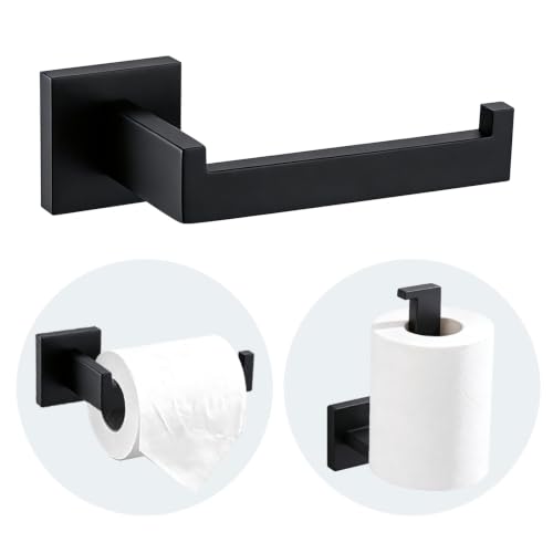 JOPOFI Matte Black Toilet Paper Holder - Modern Design, 1 pcs