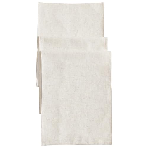 Laura Ashley Dothan Luxury Linen Blend Tablecloth for Formal Dining, Holiday, Wedding or Party, 16" x 90" Runner, Taupe
