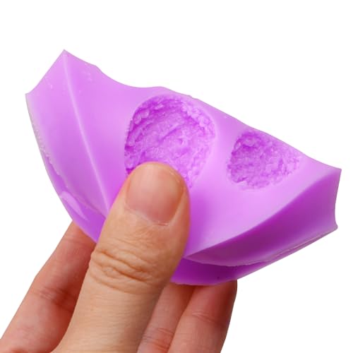 Purple Silicone Cookie and Waffle Mold Set - 6 Pieces, Donut & Cookie Shapes