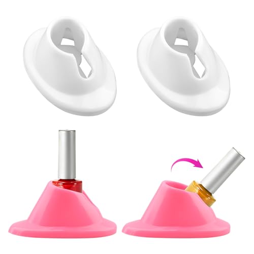 4PCS Silicone Nail Polish Bottle Holders - Anti-Spill Stand for Manicure