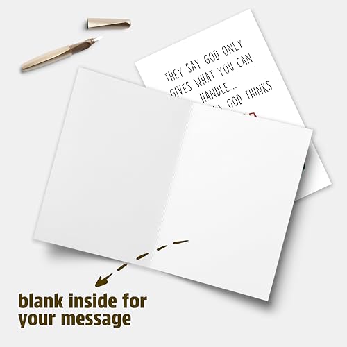 Badass Encouragement Card - Humorous Gift for Cancer Survivors