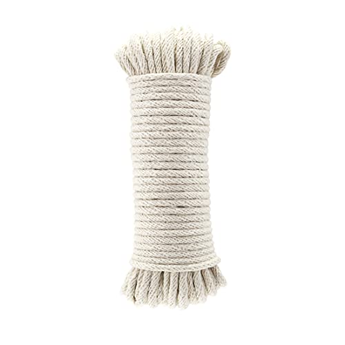 Amazon Basics Natural Cotton Braided Rope - 3/16" x 50' for DIY & Crafts