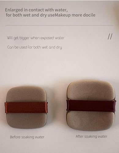 5-Piece Square Makeup Foundation Sponges, Reusable Non-Latex Air Cushion Puffs for Wet and Dry Use