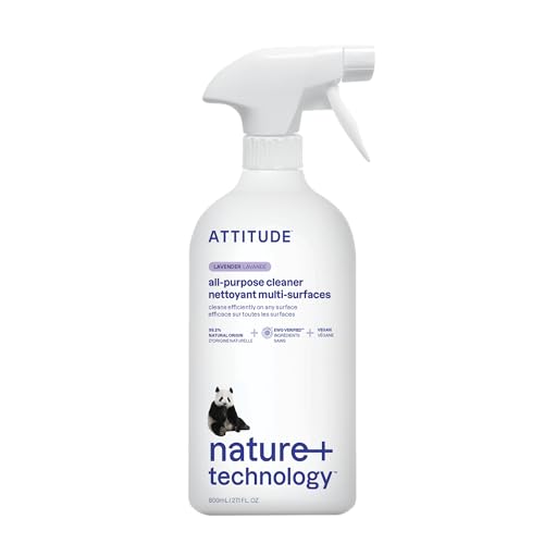 ATTITUDE All-Purpose Cleaner Spray, EWG Verified, Vegan, Lavender, 27.1 Fl Oz